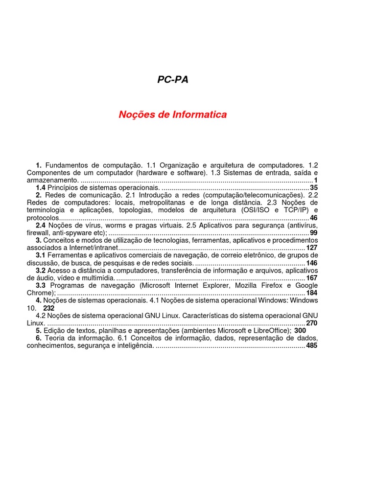 03 Nocoes de Informatica | PDF | Memória de acesso aleatório (RAM) | Fonte  de energia