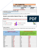 2do Trimestre 3° Grados Matutino Jueves 11 / Marzo / 2022: Profesor Asignatura Grupos Eliu Mendez Aban Ingles A, D, E