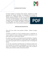 Iniciativa Que Crea El Registro de Deudores Alimentarios de Yucatán