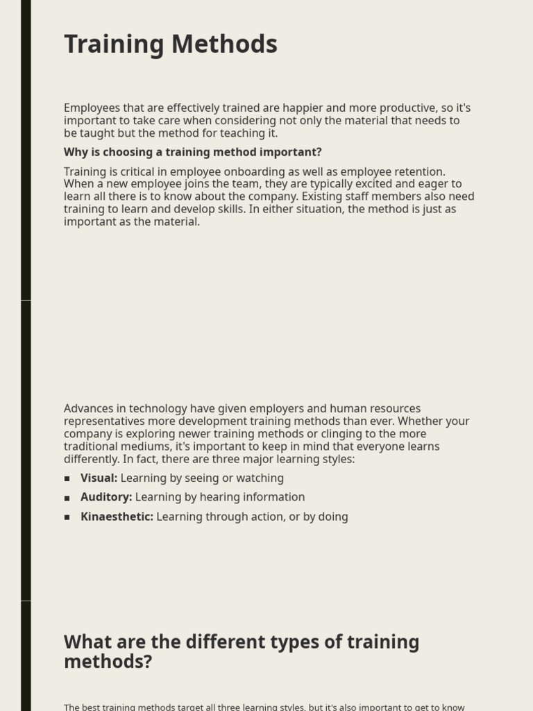 WHAT DOES TRAINING METHOD MEAN visual data 8