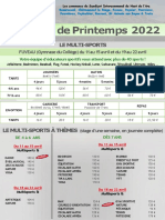 SIHA - Programme Printemps 2022