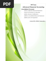 ACT 3113 Advanced Financial Accounting: Consolidated Accounts