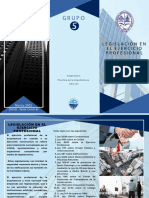 Brochure Legislaciones en El Ejercicio Profesional de Arquitectura