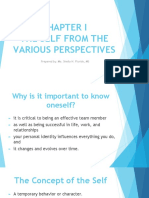 Chapter I - The Self From The Various Perspectives-1