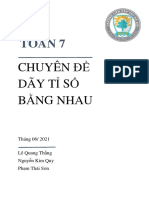 Chuyên Đề Dãy Tỉ Số Bằng Nhau 2021