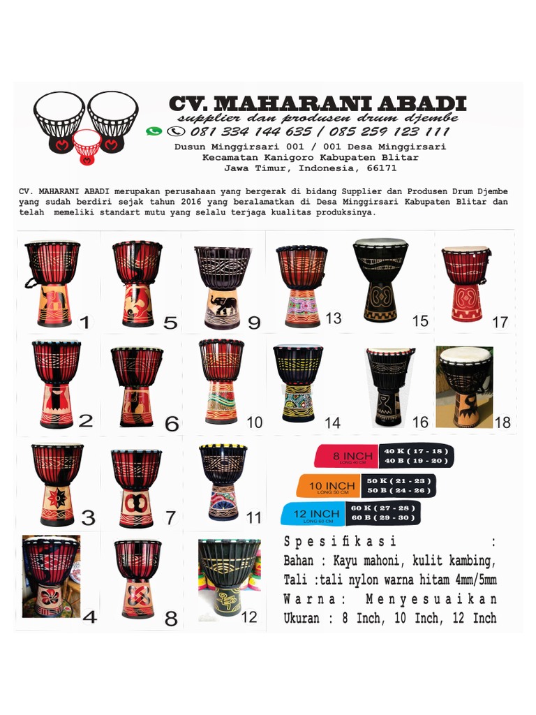 Catalogs Maharani Djembe Indonesia PDF