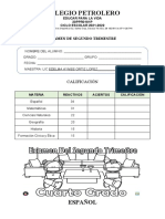 Examen de Segundo Trimestre del Colegio Petrolero