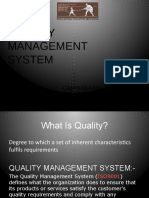 Quality Management System: Omprakash Pargavkar Reg - No (MGM/FT/14/55) Guided By:-Proff. Bhosle N.R