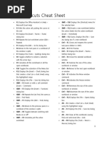 Excel Shortcuts Cheat Sheet - 1