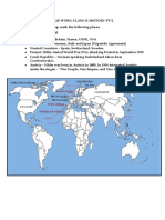 Map Work-Class Ix-History-Pt-2 On A World Political Map Mark The Following Places: World War II - 1939-1945