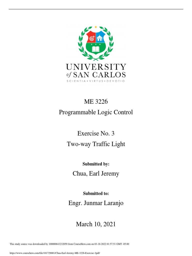 Learning PLC for Traffic Light Control | PDF | Relay | Programmable ...