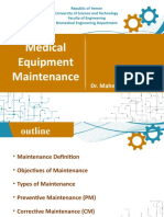 Medical Equipment Maintenance: Dr. Mahmoud Al-Rumaima