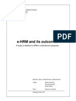 e-HRM and Its Outcomes: A Study of Relational e-HRM in Multinational Companies