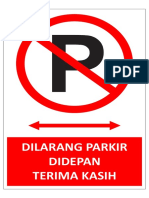 Dilarang Parkir