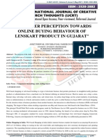 Consumer Perception Towards Online Buying Behaviour of Lenskart Product in Gujarat