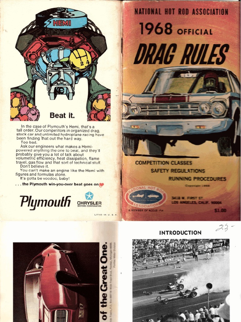 1968 NHRA Drag Rules PDF