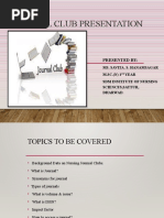Journal Club Presentation: Presented by