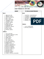 Antipolo National High School: Grade 10 Newton S.Y. 2021-2022 A. Vaccinated Students B. Unvaccinated Students