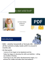 Introduction of Solid Foods