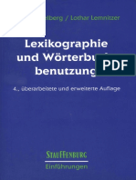 Engelberg Lemnitzer Lexikographie Und Woerterbuchbenutzung 2009