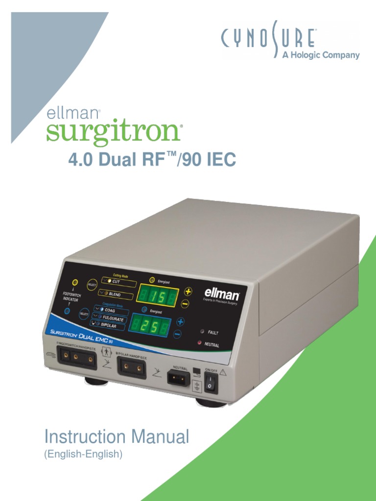 03 Ellman Surgitron 4.0 MHZ Dual RF 120 IEC User Manual | PDF | Ac ...