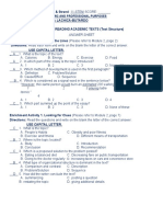 Answer Sheet: English For Academic and Professional Purposes