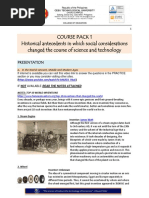 Course Pack 1 Historical Antecedents in Which Social Considerations Changed The Course of Science and Technology