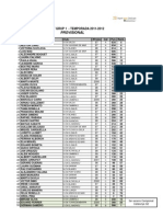 Llistat Provisional Grup 1 A 2011-2012