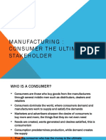 Manufacturing-Consumer The Ultimate Stakeholder