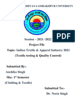 Session - 2021 - 2022 Indian Textile & Apparel Industry 2021