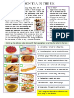 Match Up The Delicious Cakes Below With Their Descriptions by Writing The Letter in The Box