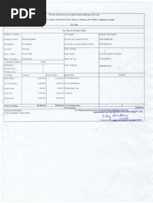 PAY SLIP