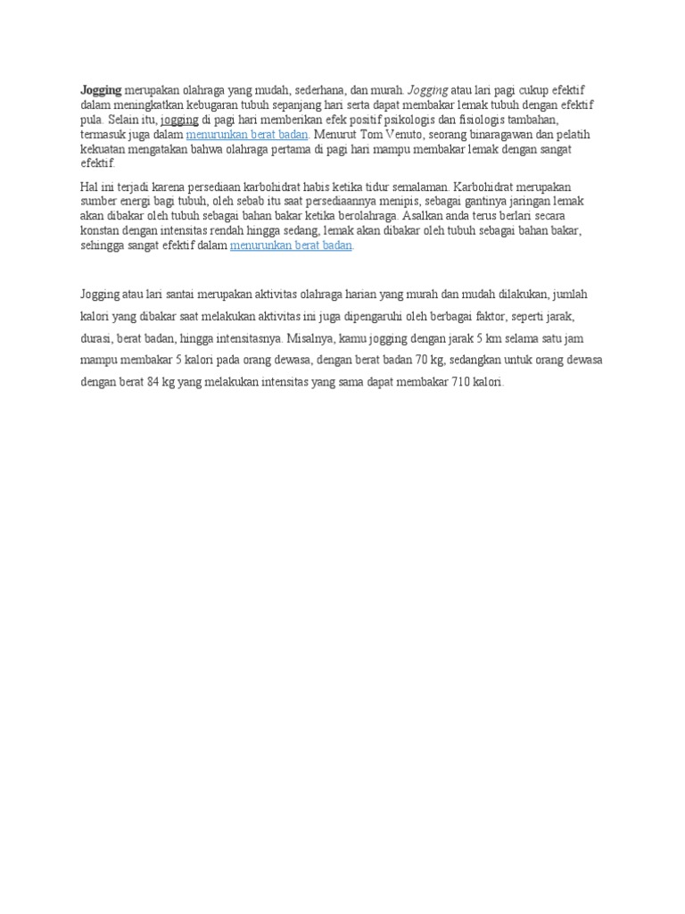 Jogging | PDF