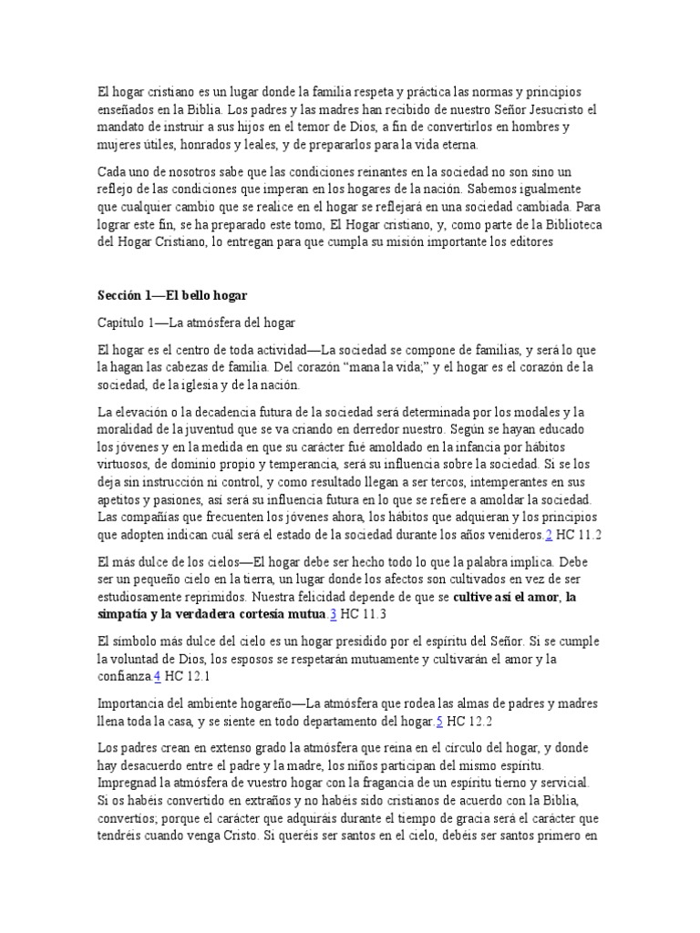 Principios del Hogar Cristiano | PDF | Amor | Familia