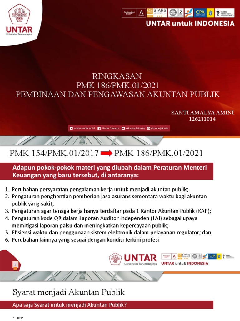 Pembinaan Akuntan Publik PMK 186/2021 | PDF