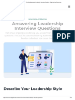 The Best Answers To Leadership Interview Questions - Big Interview Resources