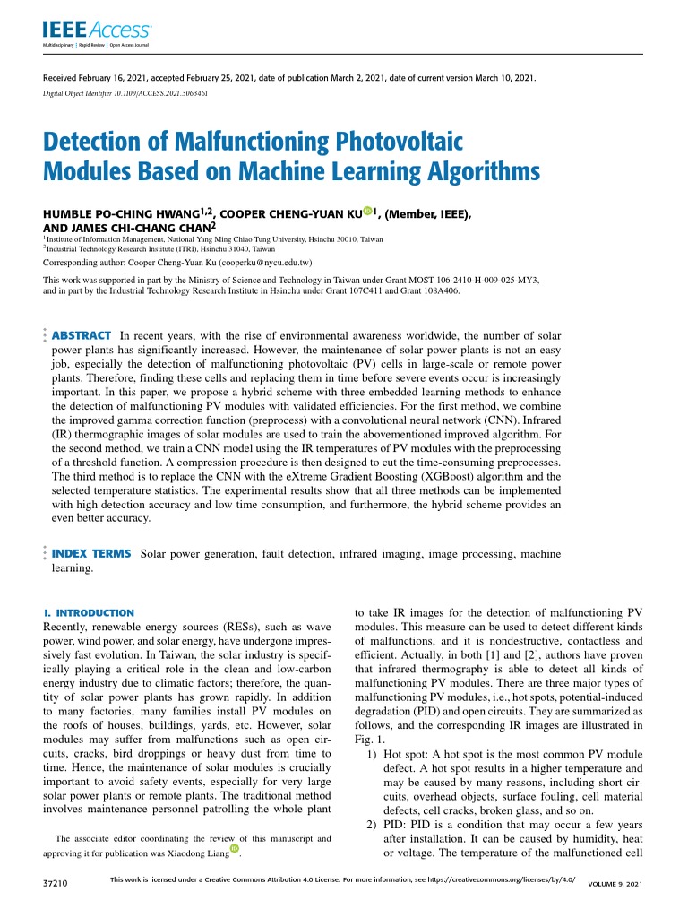 AI for Solar Panel Fault Detection | PDF | Deep Learning | Machine Learning
