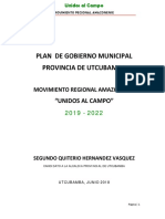 Plan de Gobierno Municipal Provincial 2018