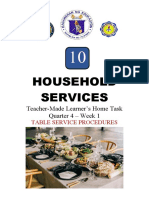 Household Services: Teacher-Made Learner's Home Task Quarter 4 - Week 1