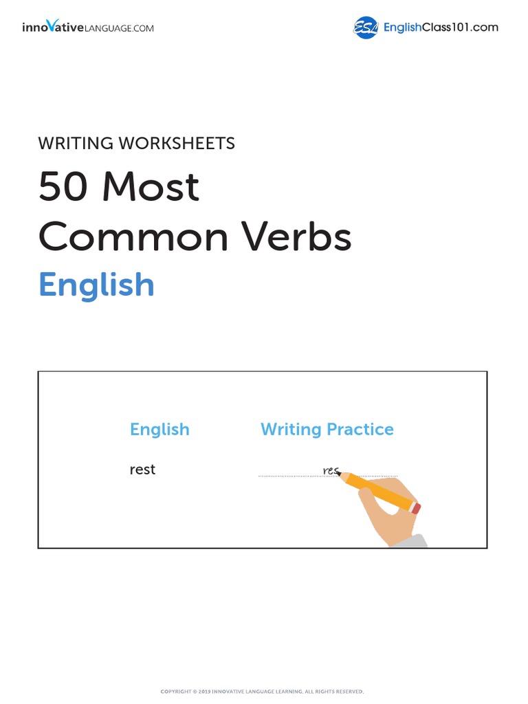 50 Most Common Verbs: English | PDF
