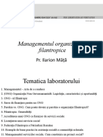 Managementul Organizațiilor Filantropice