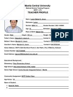 Manila Central University NSTP Teacher and Tutee Profiles