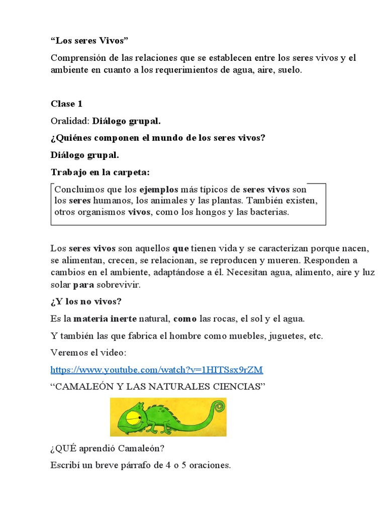 Módulo 1 Los Seres Vivos | PDF | Vida | Plantas