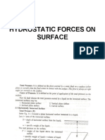Hydrostatic Forces On Surface