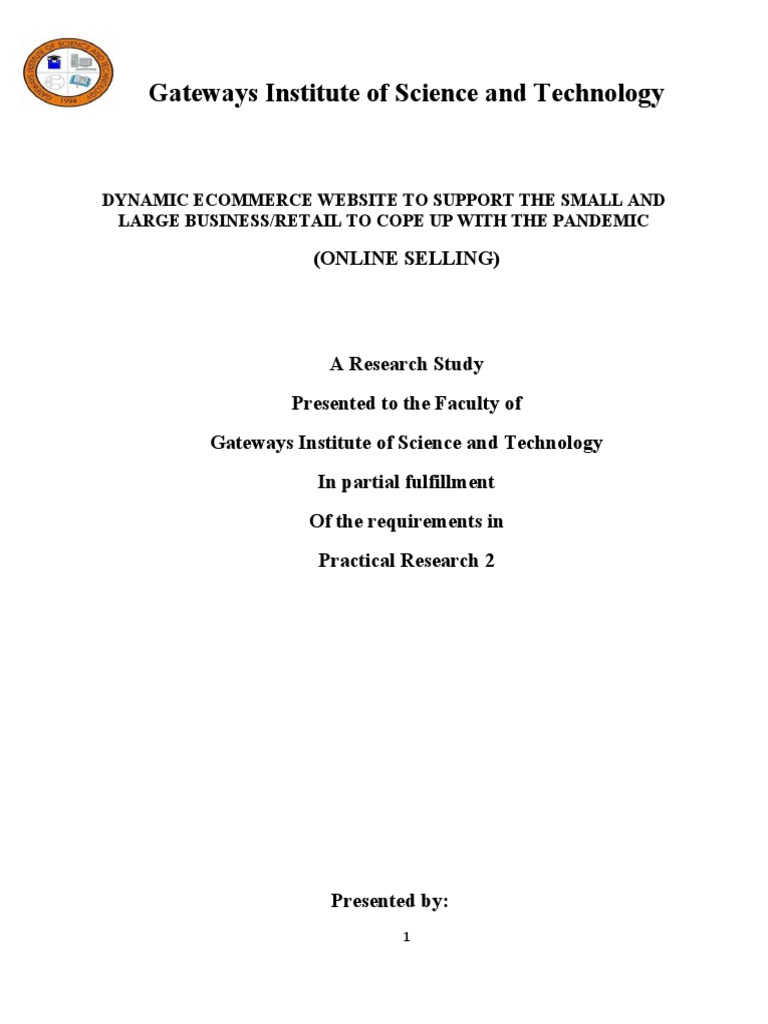 Final-Output (Research Paper) | PDF | E Commerce | Online Shopping