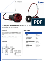 Luz Piloto Roja Con Amperimetro 60-500 Vac