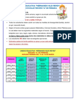 Horario Escolar Tercer Grado A Primaria