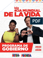 Programa de Gobierno Gustavo Petro