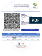 Vaccination Certificate Damani Roberts