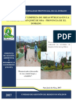 Plan de Barrido y Limpieza de Áreas Públicas en La Localidad de San José de Sisa - Provincia de El Dorado. - PDF Free Download